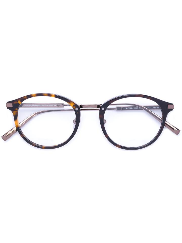 Ermenegildo Zegna - Tortoiseshell Glasses - Men - Acetate/titanium - 49, Black, Acetate/titanium