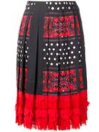Comme Des Garçons Pre-owned Pleated Ruffled Skirt - Blue