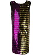 Halpern Asymmetric Striped Dress - Multicolour