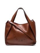 Stella Mccartney Brown Logo Leather Cross Body Bag