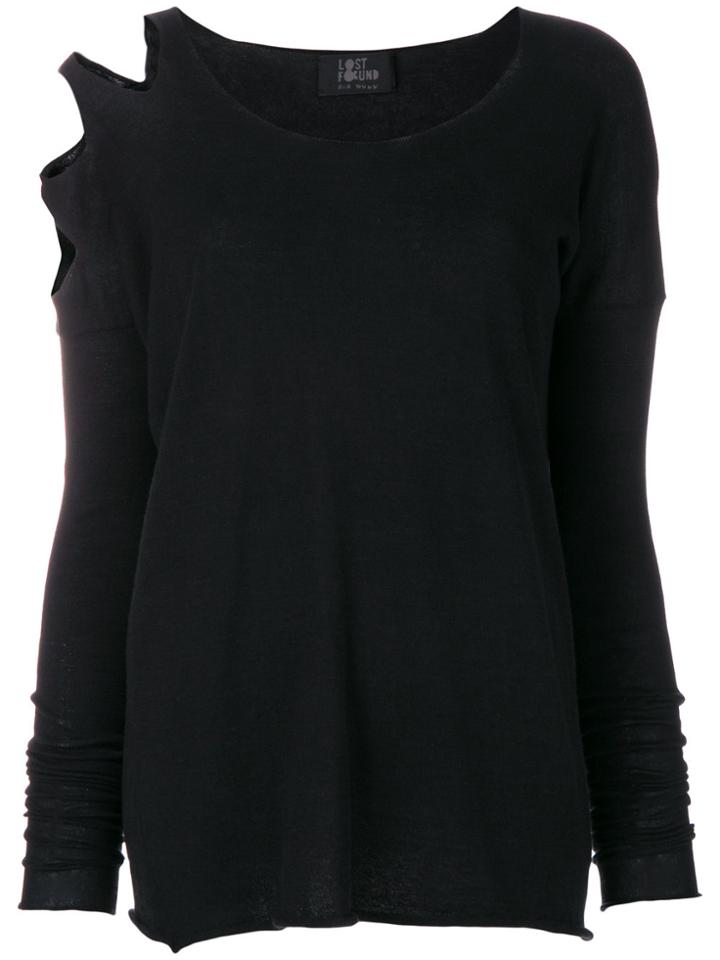Lost & Found Ria Dunn Cut-detail Sweater - Black