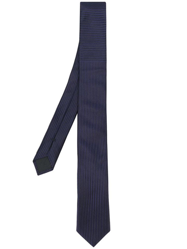 Boss Hugo Boss Ribbed Woven Tie - Blue
