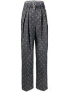 Fendi Karligraphy Tailored Trousers - Grey