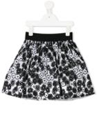 Simonetta Floral Print Skirt, Toddler Girl's, Size: 3 Yrs, Black