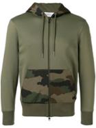 Moncler Camouflage Detail Hoodie, Men's, Size: Large, Green, Cotton/polyamide