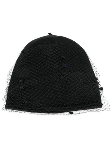 Le Chapeau Vintage Netted Hat - Black