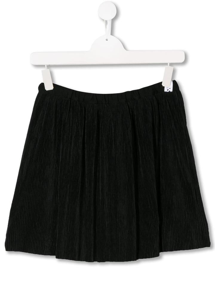 Baby Dior Flared Pleated Mini Skirt - Black