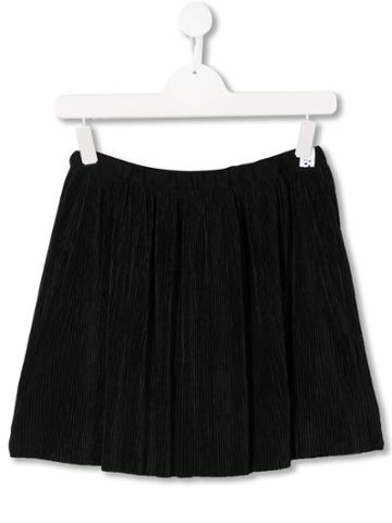 Baby Dior Flared Pleated Mini Skirt - Black