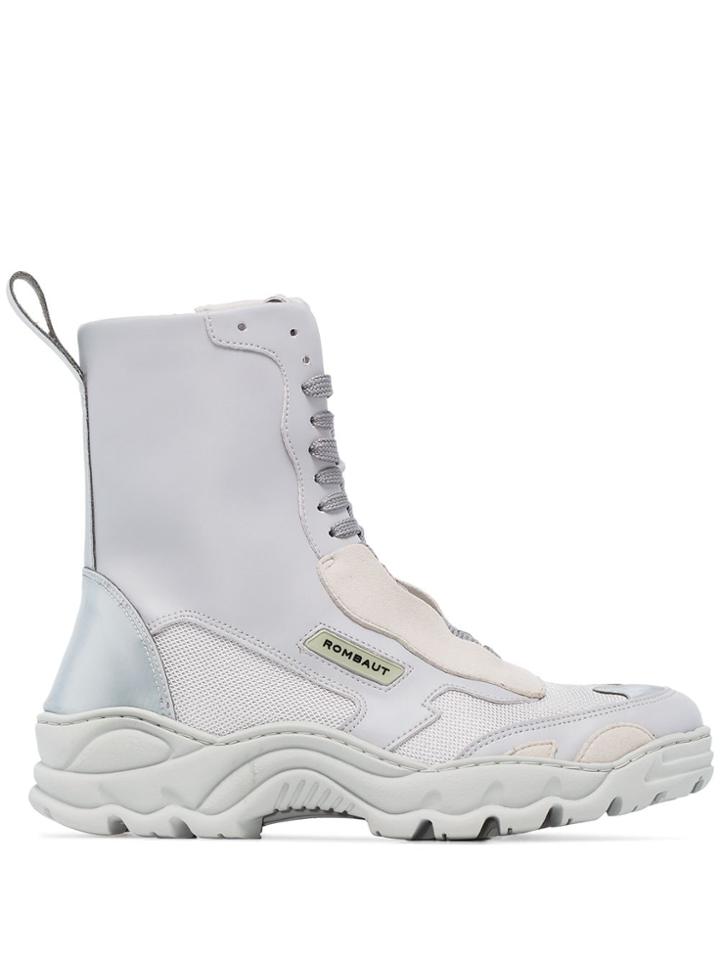 Rombaut Boccaccio Velvet Lace-up Boots - Grey