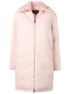 Giambattista Valli Fur Trimmed Zip-up Coat - Pink