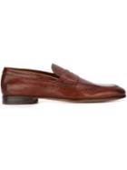 Santoni Classic Loafers, Men's, Size: 6, Brown, Leather