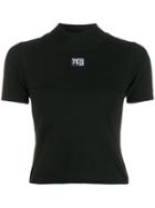 T By Alexander Wang High Neck Logo Top - Black
