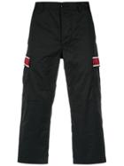 À La Garçonne Unisex Cargo Trousers - Black