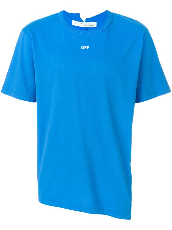 Off-white Logo Print T-shirt - Blue