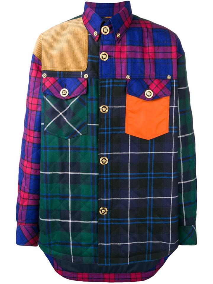 Versace Patchwork Shirt - Blue