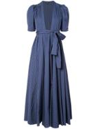 Jill Stuart Striped Plunge Dress - Blue