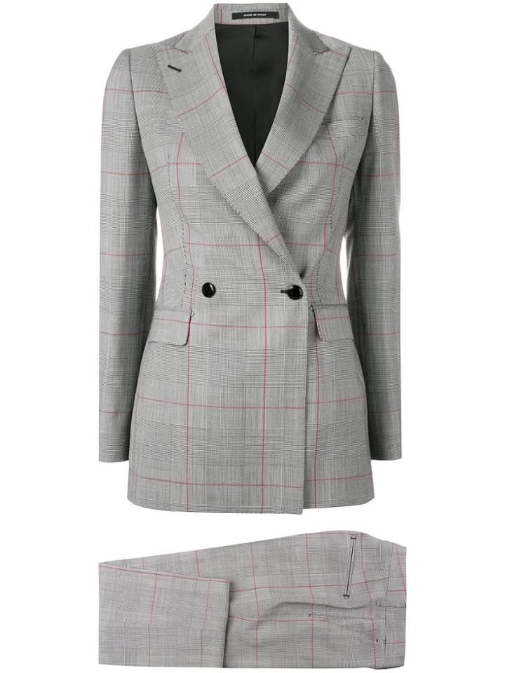 Tagliatore Classic Checked Two-piece Suit - Grey