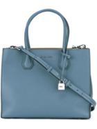 Michael Michael Kors Padlock Detail Shoulder Bag, Women's, Blue, Leather