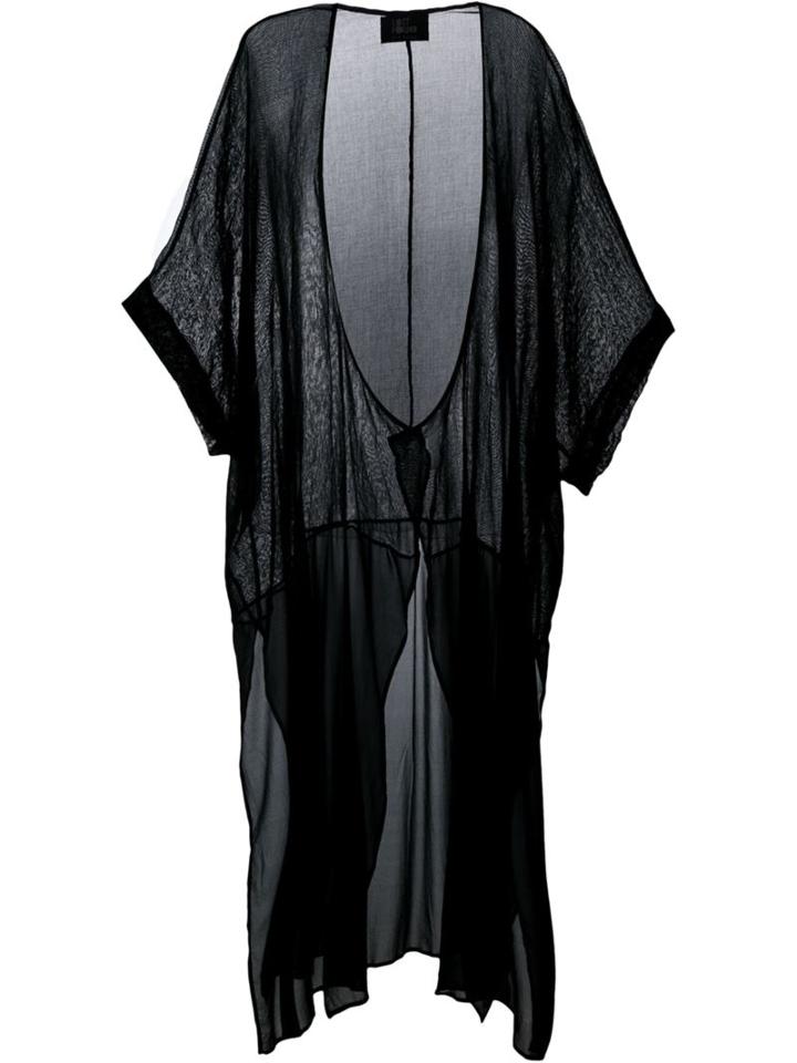 Lost & Found Ria Dunn Semi Sheer Cardigan Coat, Women's, Size: Xs, Black, Cotton/silk/spandex/elastane