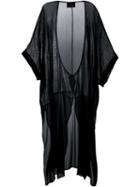 Lost & Found Ria Dunn Semi Sheer Cardigan Coat, Women's, Size: Xs, Black, Cotton/silk/spandex/elastane