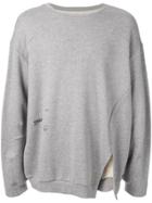Yoshiokubo Asymmetric Sweatshirt Top - Grey
