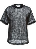 T By Alexander Wang Sheer Crinkle Knit Top