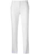 Twin-set Straight Trousers, Women's, Size: 42, White, Cotton/spandex/elastane
