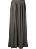 Estnation - Pleated Cropped Trousers - Women - Polyester/cupro/triacetate - 38, Brown, Polyester/cupro/triacetate