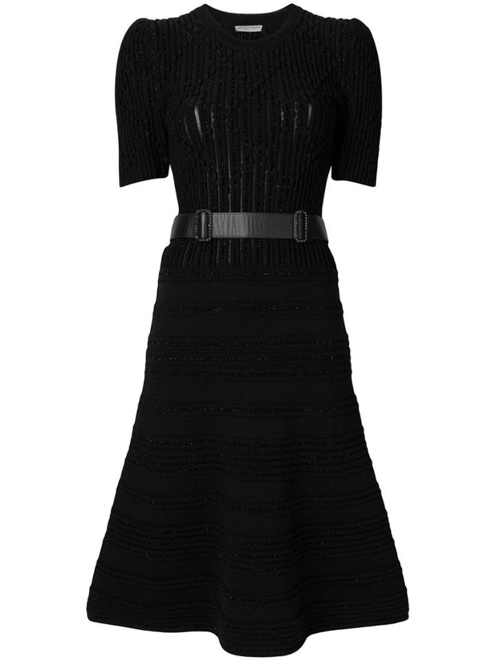Bottega Veneta Belted Flared Dress - Black