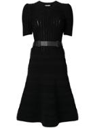 Bottega Veneta Belted Flared Dress - Black