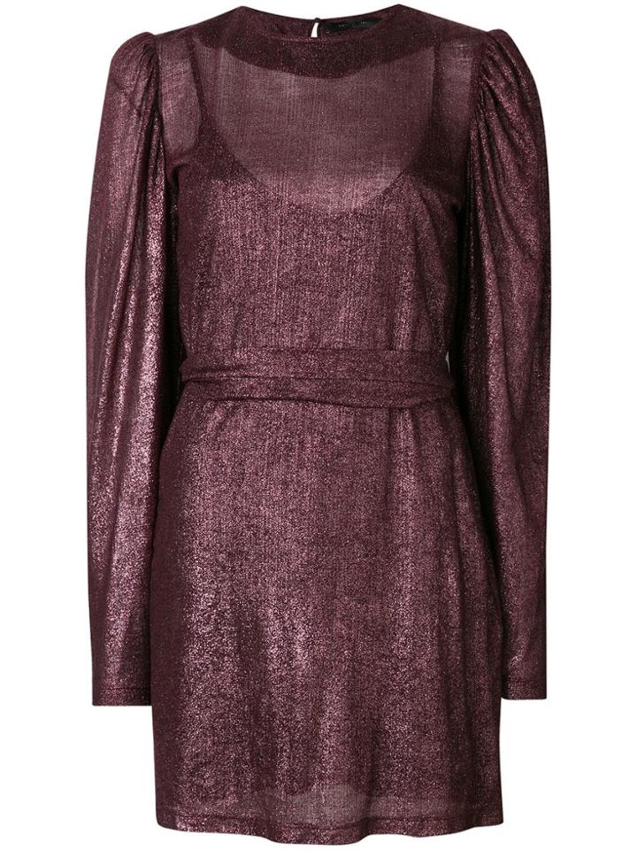 Federica Tosi Sheer Maxi Dress - Pink & Purple