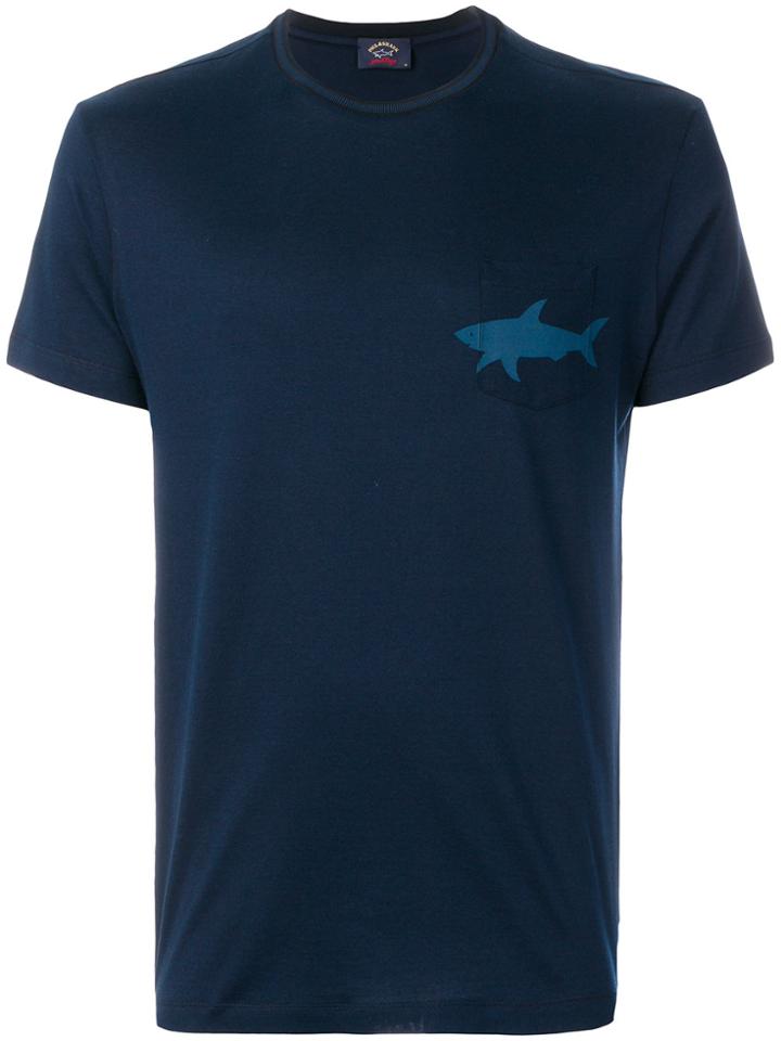 Paul & Shark Logo Print T-shirt - Blue