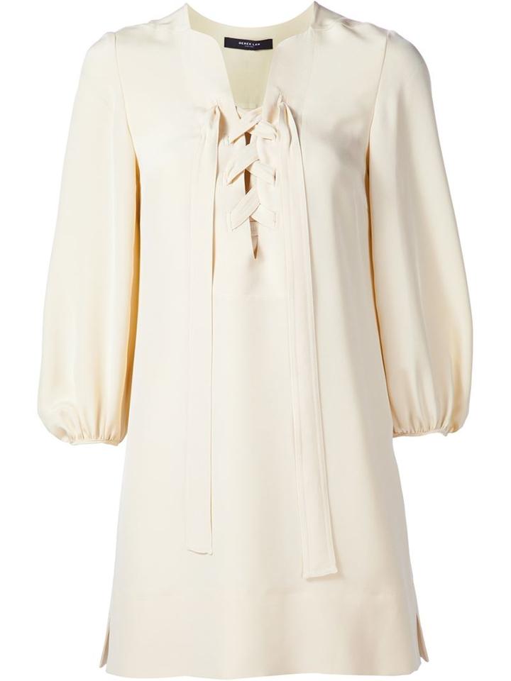 Derek Lam Laced Up Neck Dress