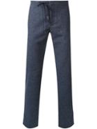 Maison Margiela Drawstring Straight Leg Trousers, Men's, Size: 44, Grey, Nylon/wool