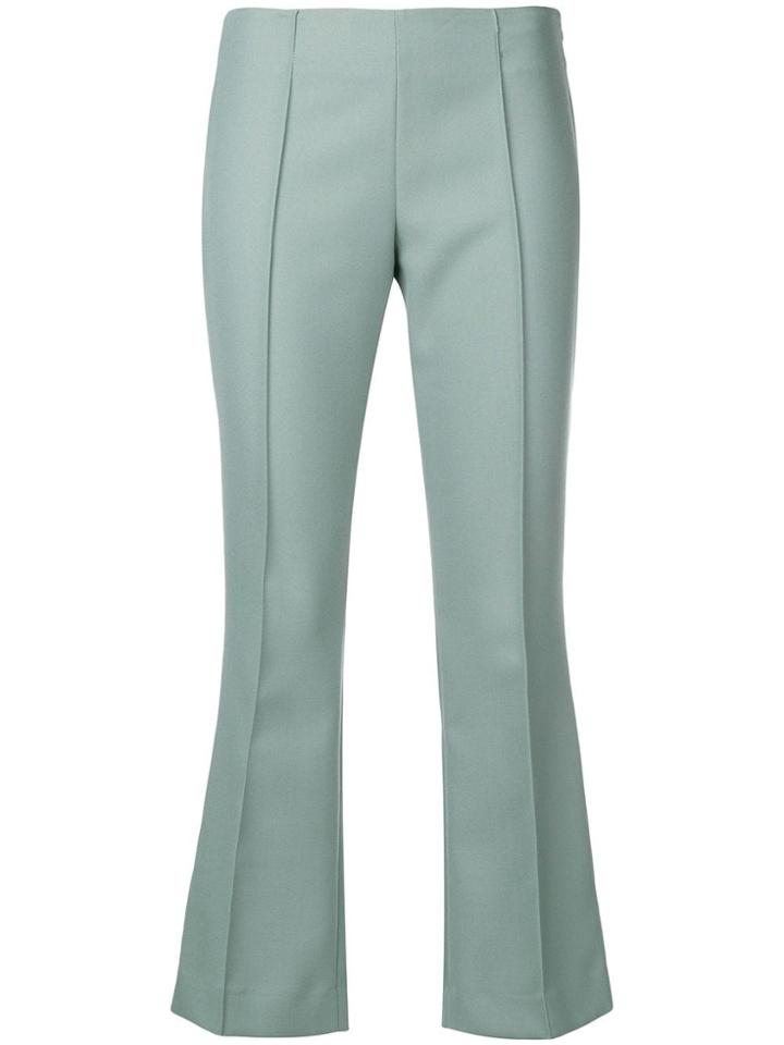 Erika Cavallini Cropped Flared Trousers - Blue