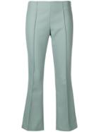 Erika Cavallini Cropped Flared Trousers - Blue