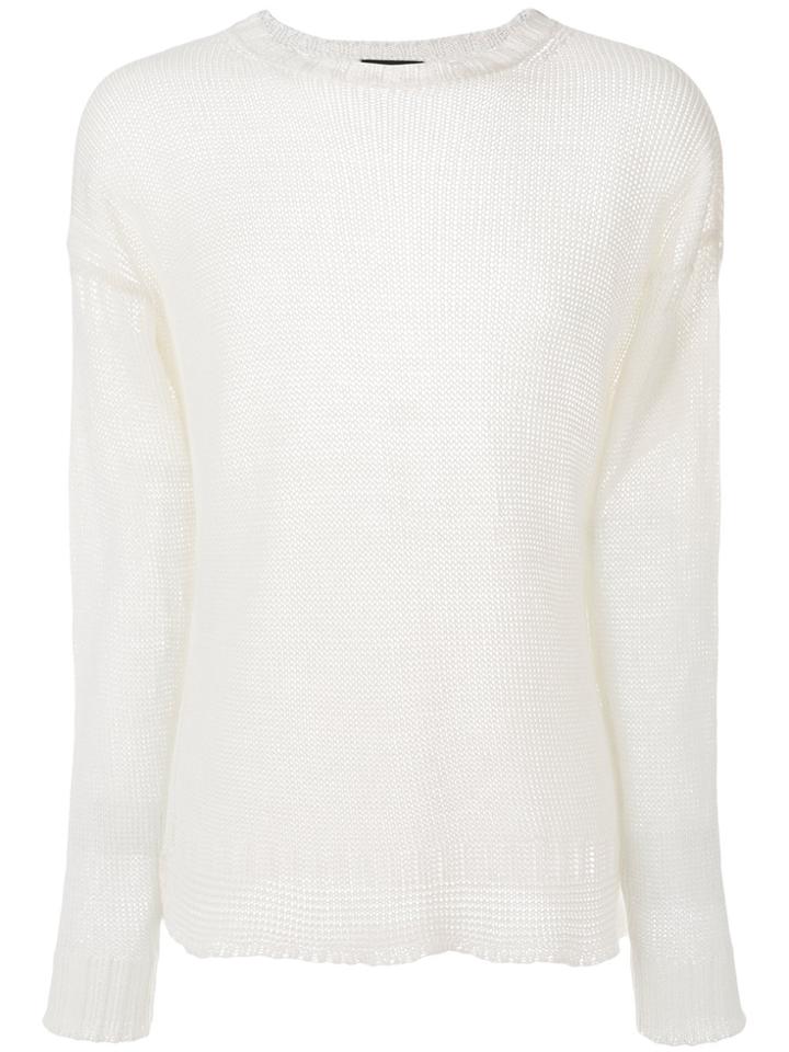 Roberto Collina Sheer Sweater - White