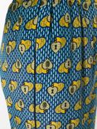 Fendi Cropped Heart-print Trousers - Blue