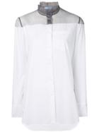 Prada Sheer Panelled Shirt - White