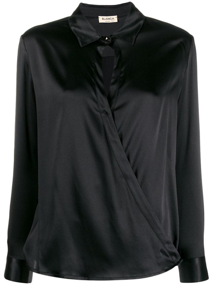 Blanca Cross Body Blouse - Black