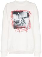 Adaptation Graphic Print Long-sleeved Cotton Jumper - White