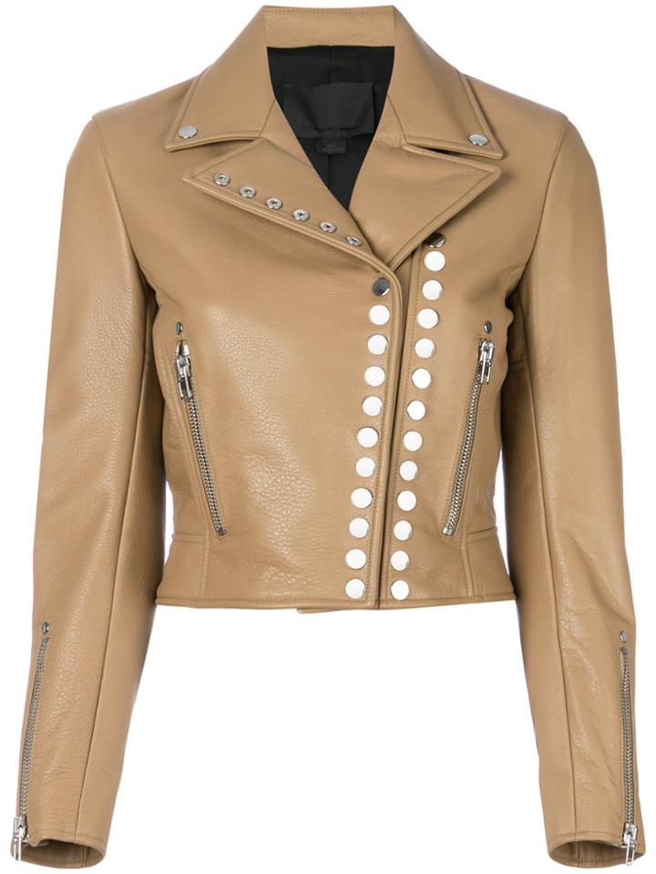 Alexander Wang Cropped Motor Jacket - Nude & Neutrals