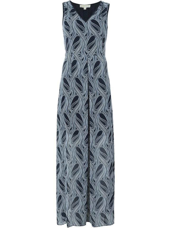 Michael Michael Kors Printed Jumpsuit, Women's, Size: 6, Blue, Polyester