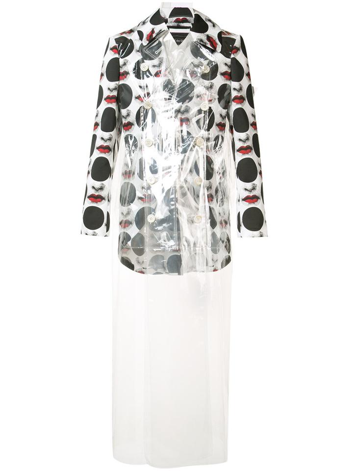Comme Des Garçons Homme Plus Face Print Jacket, Men's, Size: Medium, Red, Polyester/polyurethane