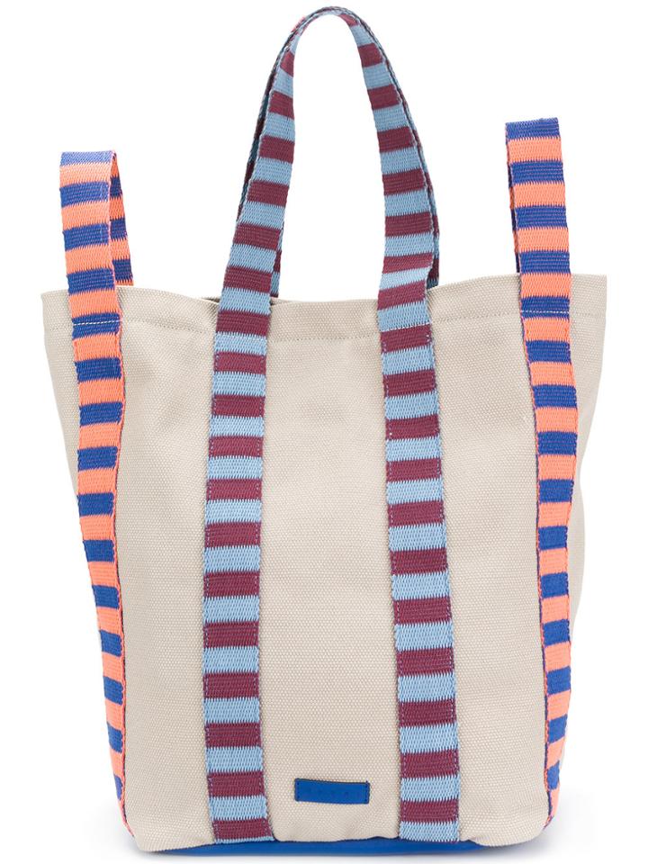 Marni Striped Handles Tote Bag - Nude & Neutrals