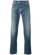 Emporio Armani Straight Leg Jeans, Men's, Size: 33, Blue, Cotton/spandex/elastane