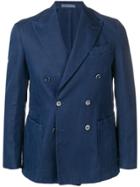 0909 Double Breasted Blazer - Blue