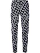 D.exterior Embroidered Skinny Trousers - Black