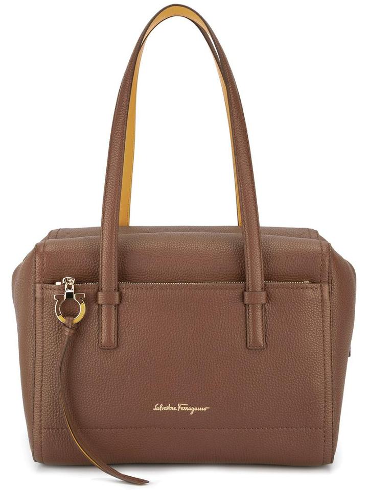 Salvatore Ferragamo 'addy' Tote, Women's, Brown, Calf Leather