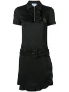 Prada Ruffle Trimming Dress - Black